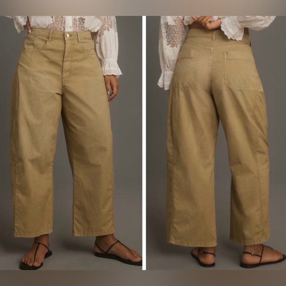 Anthropologie Tan Cropped Pants